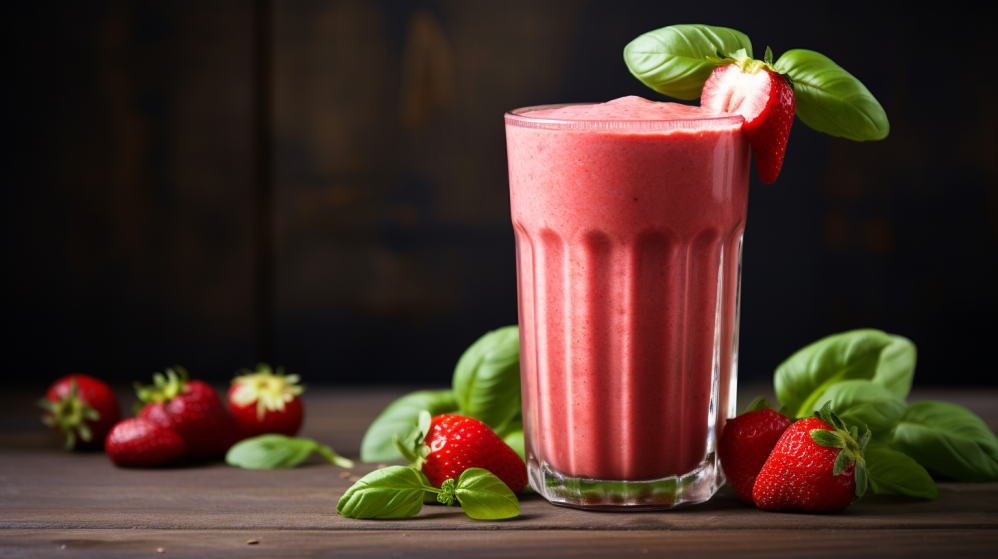 Strawberry basil smoothie