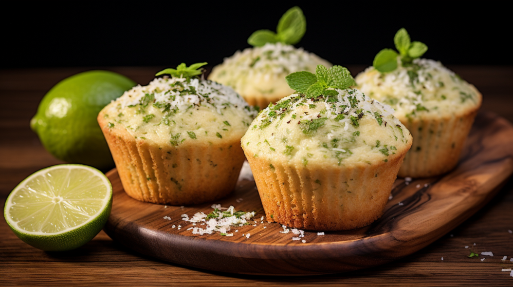 Chia lime muffins