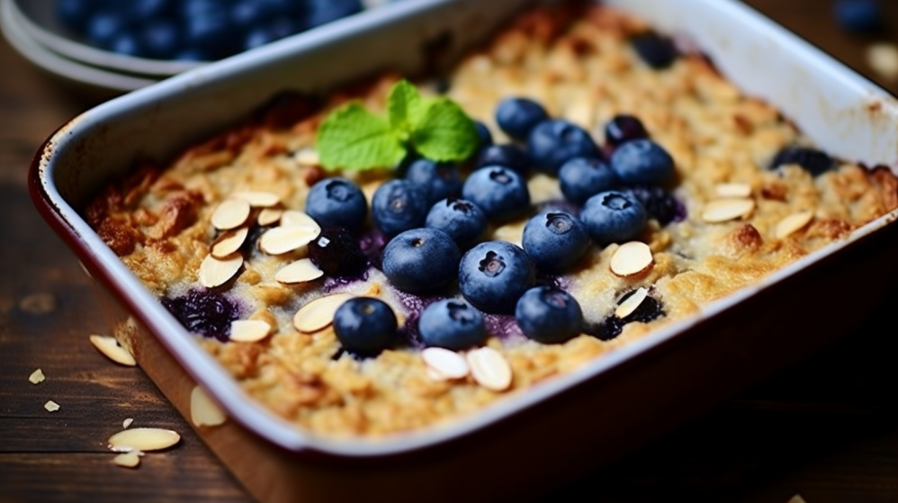 Baked oatmeal from the oven