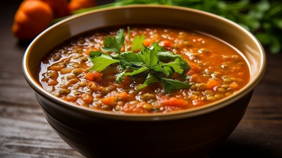 Spicy lentil soup